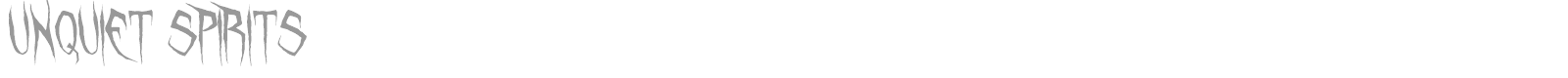 Unquiet Spirits font preview